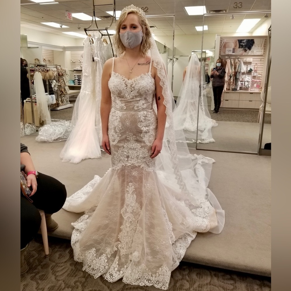 Ivory and Nude Wedding Dress
